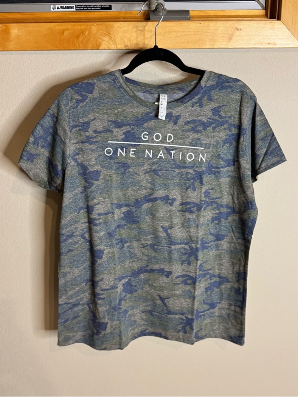 God One Nation Camo Crewneck T‑Shirt - Blue/Gray
